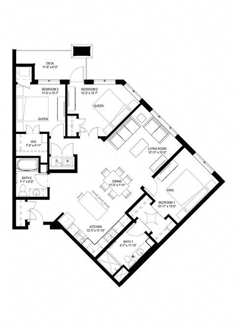 3 Bedroom Floor Plan